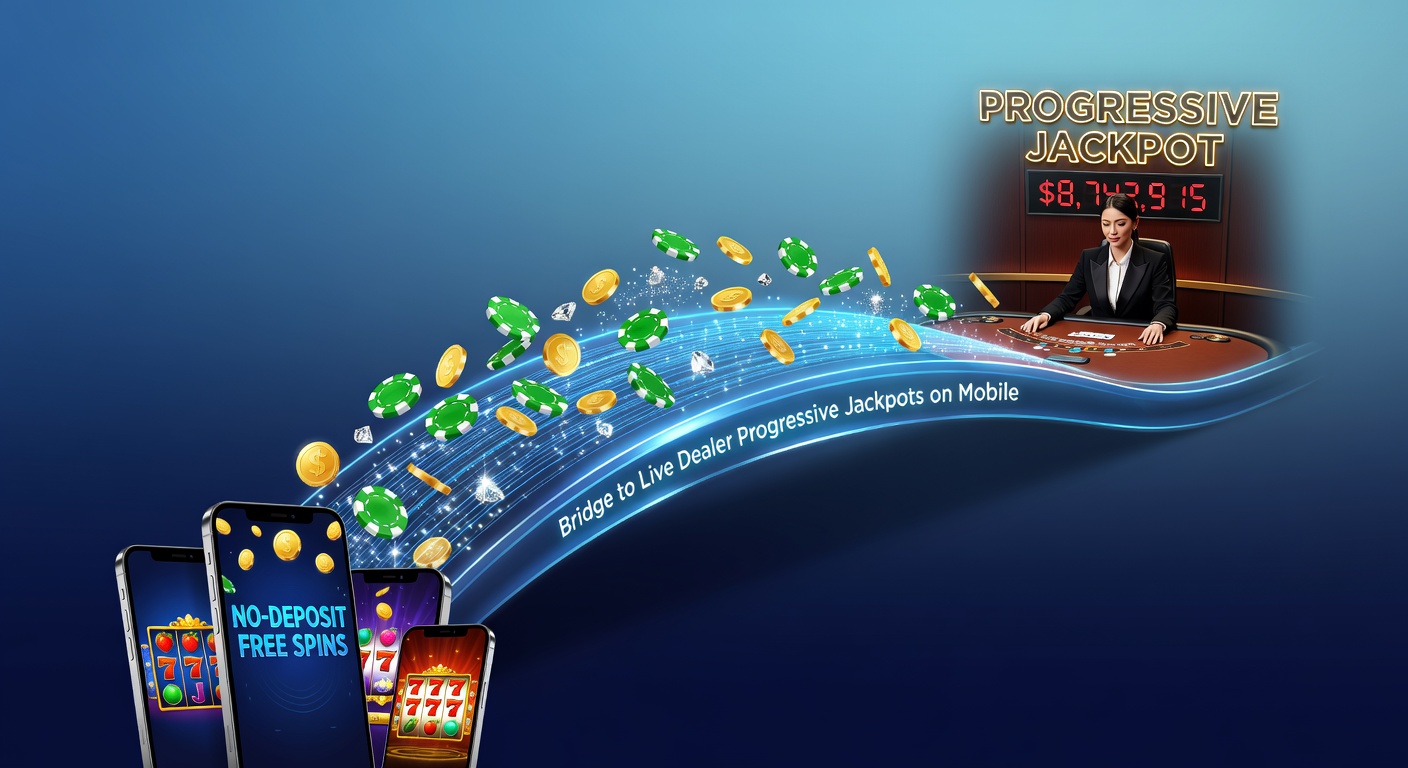 Live dealer table on mobile device displaying progressive jackpot ticker climbing with player bets alongside cascading slot wins