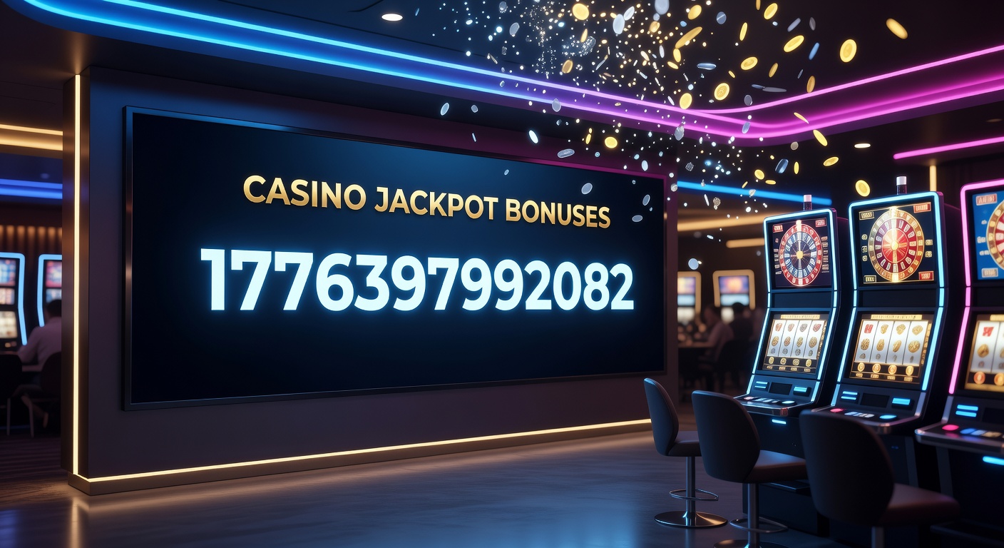 Vibrant slot machine display showing a jackpot win with cascading coins and bonus symbols lighting up the screen