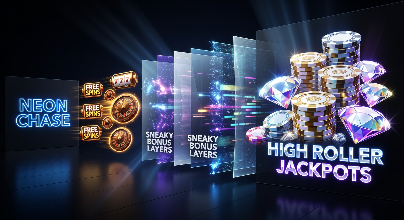 Close-up of Neon Chase bonus screen showing morphing free spins into high roller mode with stacked wilds, multipliers, and jackpot ladder climbing rapidly