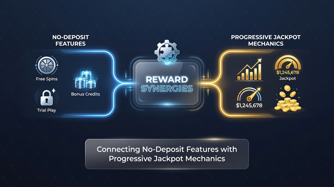 Infographic illustrating reward flow from free credits to jackpot eligibility stages