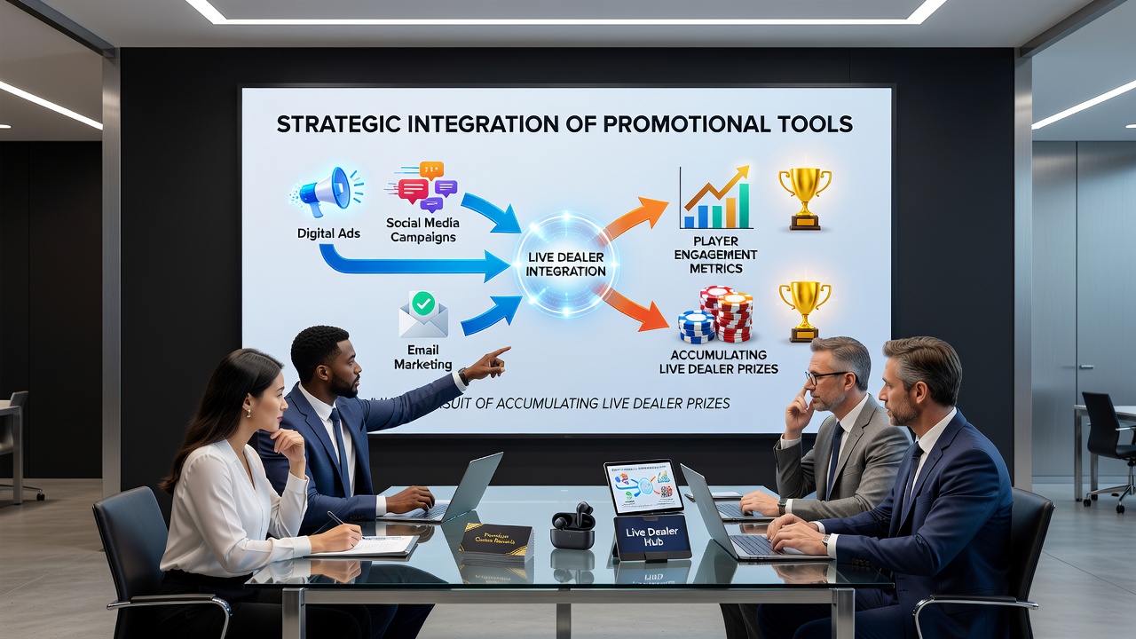 Live dealer prize accumulation through combined promotional layers