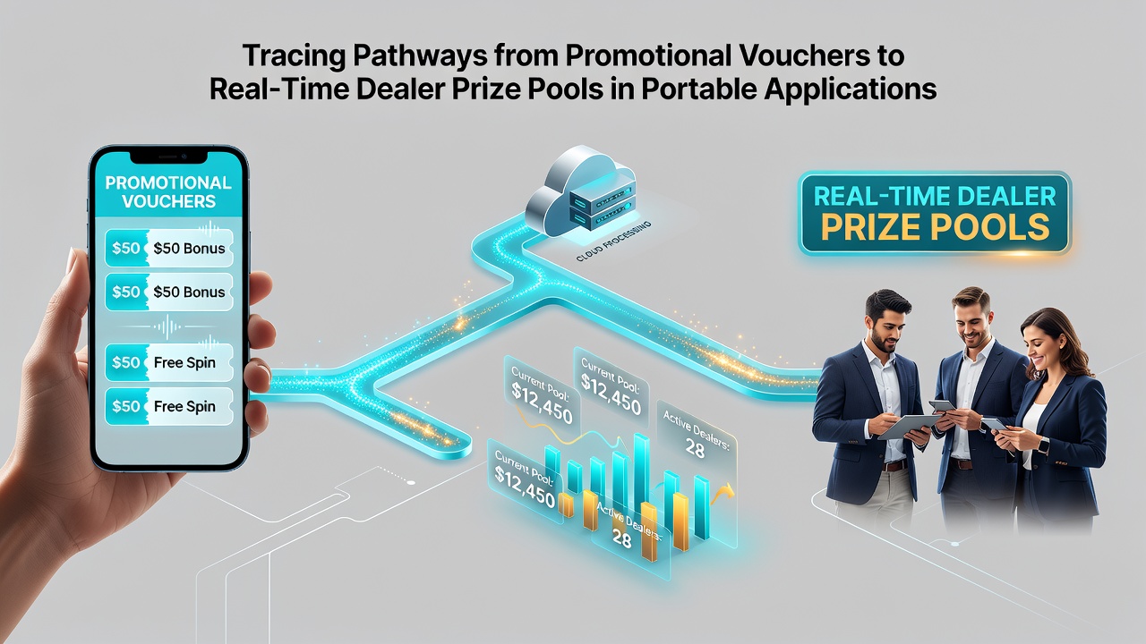 Screenshot showing real-time prize pool updates within a mobile dealer application interface