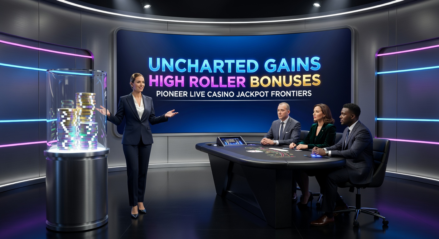 Sleek high roller lounge in a live casino stream, featuring glowing progressive jackpot displays and luxury chip stacks, evoking elite jackpot pursuits
